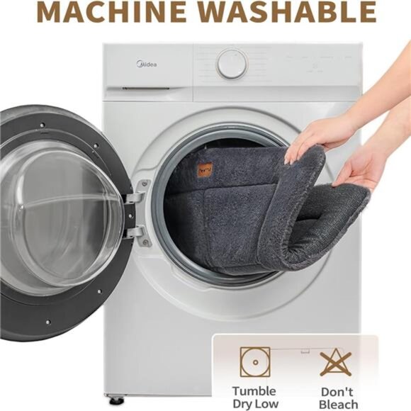 Washable Dog Bed for Size Dogs, Reversible Foam Floor Dog Mat, 35*23, - Picture 3 of 7